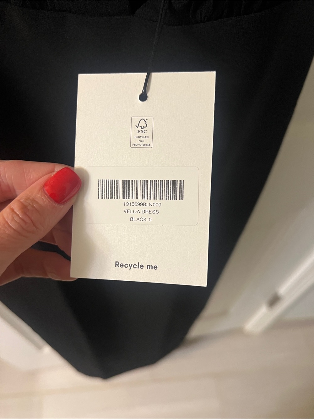 Reformation Black Plunge Midi Dress - Picture 3 of 3